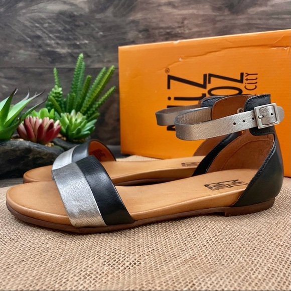 NIB Miz Mooz Atlantic Ankle Strap Flat Sandal 8 - Picture 1 of 13